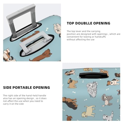 Travel Luggage Cover - Dog Pets Washable Suitcase Covers Protector Fits 18-32 Inch Luggage3