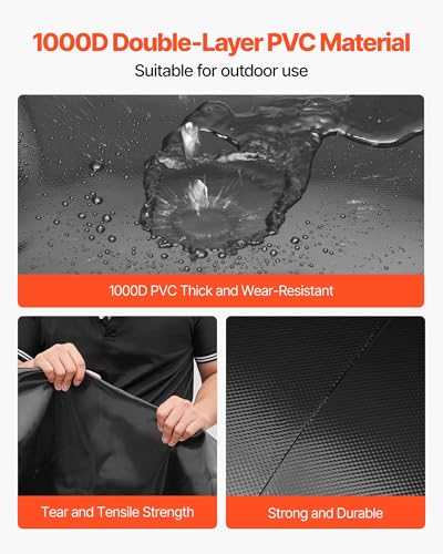 Image of VEVOR Water Storage Bladder, 142.7 Gallon (540L) Water Storage Container Tank, 1000D PVC Large Capacity Soft Bag Bladder, Collapsible Portable for Garden Irrigation, Camping, RV, Emergency Use - Black