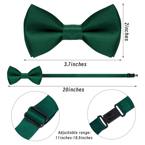 Kids Suspenders Bow Tie Sets Classic Solid Color Toddler Suspenders for Kids Wedding Party2
