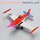 QUARKZMAN 2mm DC Motor Propeller, 80mm Lüfterform 3-Blatt Plastik Gerade Propeller Für DIY Modellflugzeug Wissenschaftliche Bildung Spielzeug Motor RC Boot Mikro (Rosenrot, Packung Von 10)