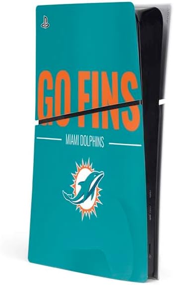 Skinit Decal Gaming Skin Compatible with PS5 Slim Digital Edition Console - Officially Licensed NFL Miami Dolphins Team Motto Design