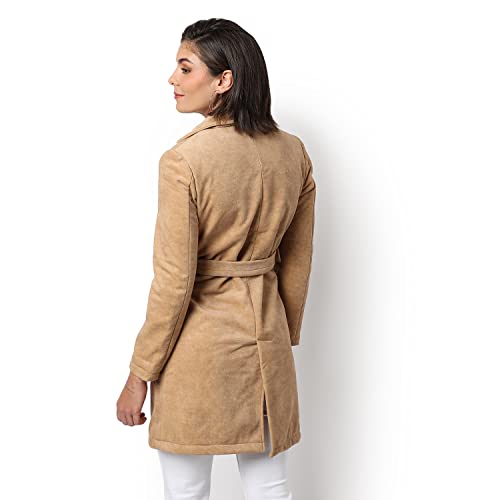 Image of PINACOLADA Women's Regular Fit Long Coat For Winter Wear | Collar Neck | Full Sleeve | Buttoned | Casual Jacket For Woman & Girl | Western Stylish Jacket For Women