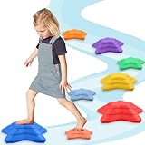 Gentle Monster Stepping Stones for Kids, Set of 8 Pcs for Balance with Non-Slip Bottom - Exercise Coordination and Stability