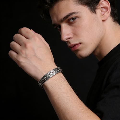 Pulsera brazalete HZMAN para hombre en acero inoxidable miniatura 2