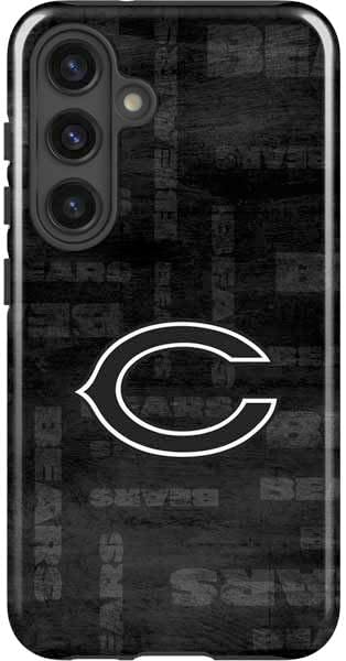 Skinit Impact Phone Case Compatible with Galaxy S24 Plus - Officially Licensed NFL Chicago Bears Black & White Design