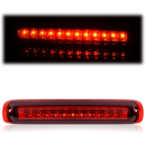 G-PLUS LED 3rd Third Tail Brake Light Cargo Lamps Compatible with Chevy Silverado GMC Sierra 1500 2500 3500 1999-2006 Red Lens
