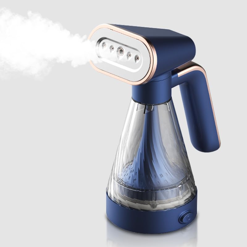 GT10W Handheld Garment Steamer, 600W Power of Fast Heating, 110mL Water Tank, Lightweight and Compact Design, Five Hole Steam Outlet, Steam Iron for Clothes, Multifunctional Steam Iron - Blue