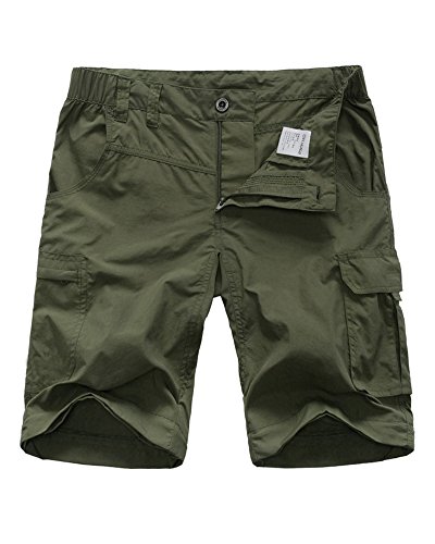 Asfixiado Boys Cargo Pants, Kids' Casual Outdoor Quick Dry Waterproof Hiking Climbing Convertible Trousers #9016 Army Green-M #TOP1