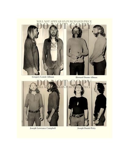 Fotos de taza de Allman Brothers de 1971 para decoración de pared y coleccionistas