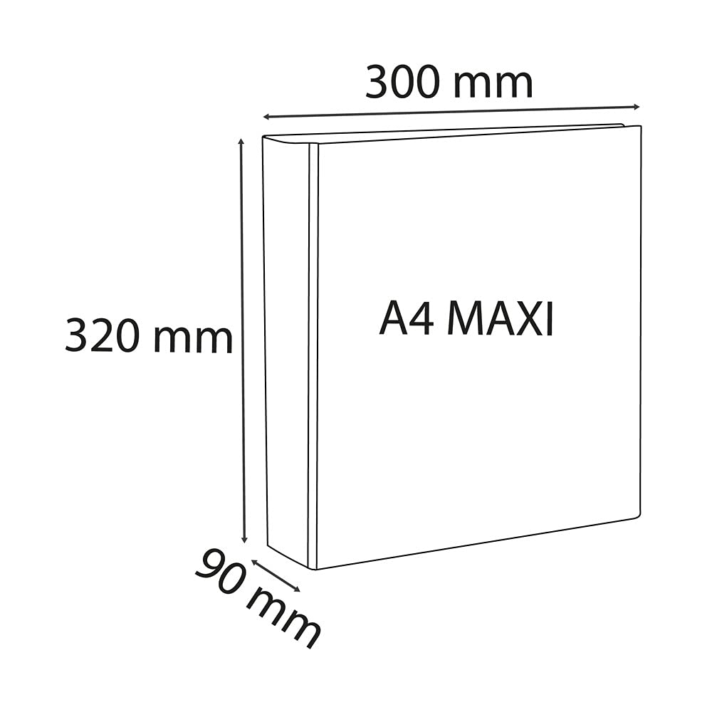 Exacompta 51845E 10er Pack Präsentationsringbuch KreaCover DIN A4 aus starkem Karton 4 D Ringe 90mm breit Weiß ideal für Schule und Büro Ringhefter Ringordner Ringbuchordner
