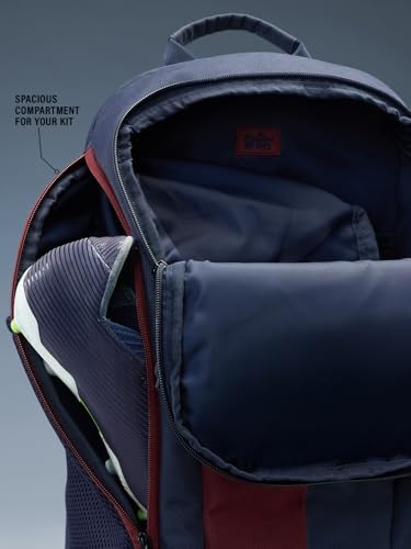 Image of The Souled Store FCB Legacy Backpack - Official FC Barcelona Red & Blue 24L Laptop & College Bag, Travel Daypack for Men & Women