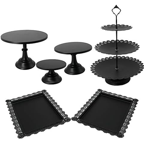 ATRDTO 6pcs Iron Cake Stands Set Cover