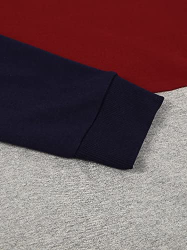 Image of Dennis Lingo Men's Cotton Blend Full Sleeves Color Block Sweatshirt - Regular-Fit, Crew Neck, and Lightweight, Casual Winterwear for Men