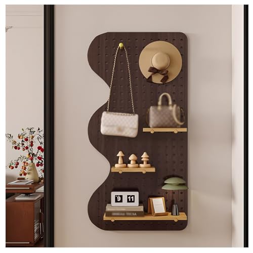 Paneles organizadores de pared de madera maciza, kit de exhibición modular para almacenamiento de herramientas, estante funcional de montaje en pared para el hogar y el garaje