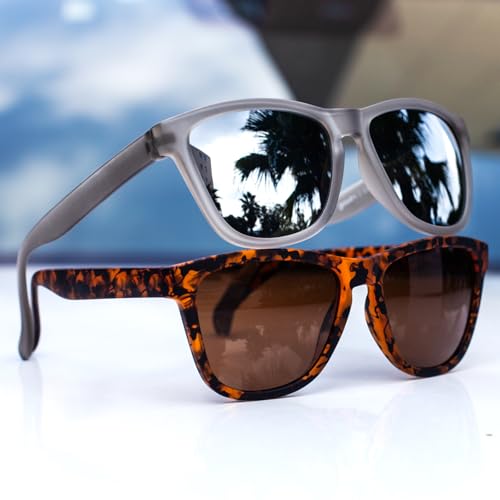 Image of WISTON Polarized Round Sunglasses for Women & Men,Running Sunglasses Retro Classic UV400 Protection TR Frame Lightweight 8107