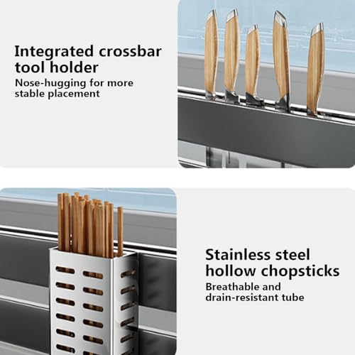 Organizador escurridor de platos de gran capacidad de 75cm 2
