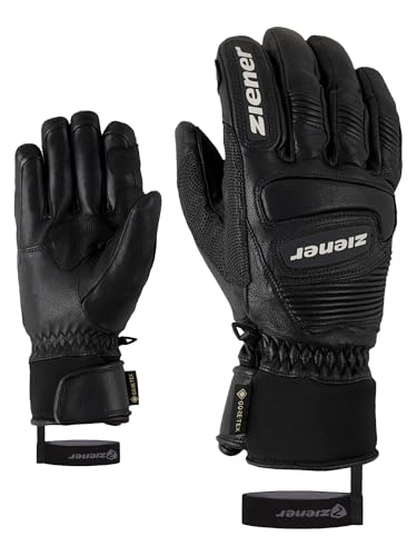 Ziener Erwachsene Guard GTX Grip PR Ski-Handschuhe/Wintersport | Wasserdicht, Atmungsaktiv, Gore-tex, Primaloft, Leder, Rennlauf, schwarz (black), 9