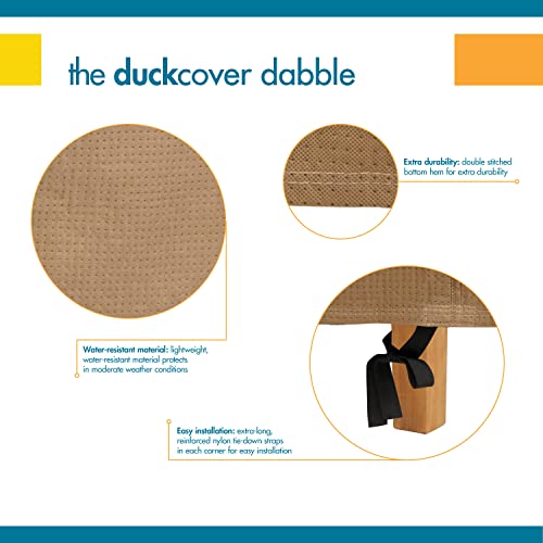 Duck Covers ETS07676 Essential Water-Resistant 76 Inch Square Table & Chair Set Cover thumb #6