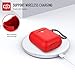 Coffea Protective Silicone Case with Keychain for Apple AirPods 2 (Red)