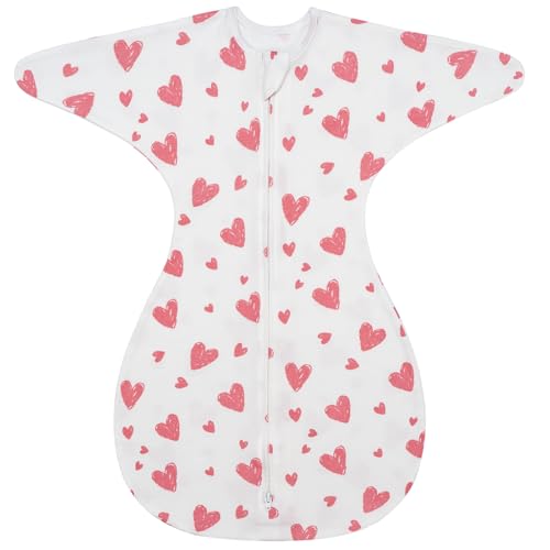Image of ZIGJOY Swaddle Sleep Sack 6-12 Months, 1.0 Tog Cotton Baby Swaddle Blanket