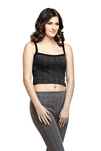 Image of Women's Cotton Thermal Spaghetti Top | Sleeveless Quilted Camisole Thermal