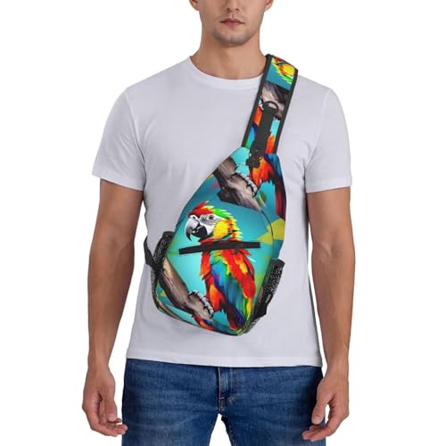 Bolso bandolera Parrots estampado para senderismo miniatura 7