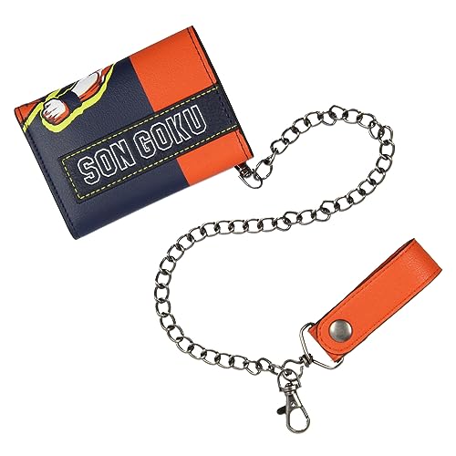 Bioworld Dragon Ball Z Anime Son Goku Tri-Fold Snap Closure Chain Wallet4