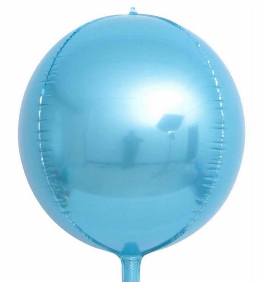Light Blue 4D Foil Balloon, 55cm (2 pack) - Image 2