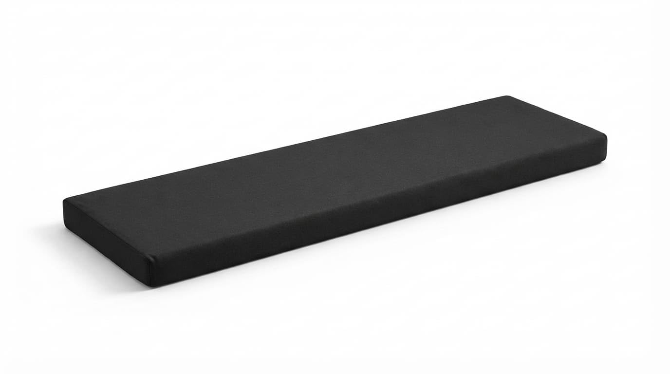 DREAMLAYER Waterproof Bench Cushion Seat Pad for Dining, Window & Garden Benches – Comfortable, Durable Seat Cushion for Indoor & Outdoor Use | UK-Made (Black, 3-Seater Bench 140 x 50 x 5cm) — image 1