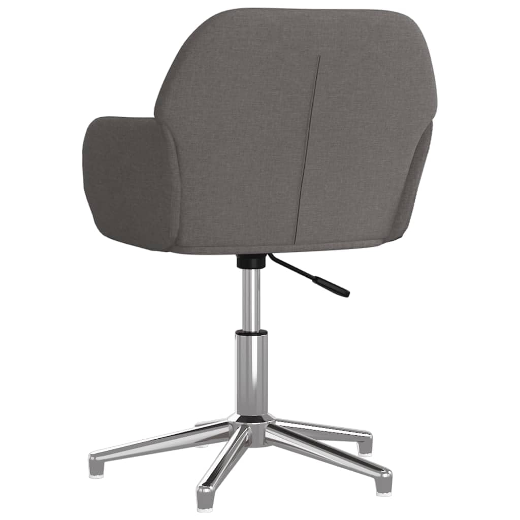 Krzesła do jadalni, 2 szt., obrotowe, ciemnoszare, tapicerowane krzesło z ergonomicznym oparciem i tapicerowanym siedziskiem, krzesło z podłokietnikami do jadalni, kuchni, salonu, biura