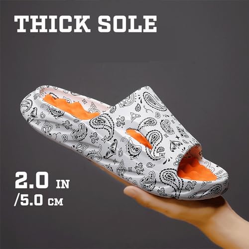 Cloud Slides for Women Men Cool Pillow Slippers Non-Slip Shower Bath Platform Foam Sandals for Indoor Outdoor House Pool3