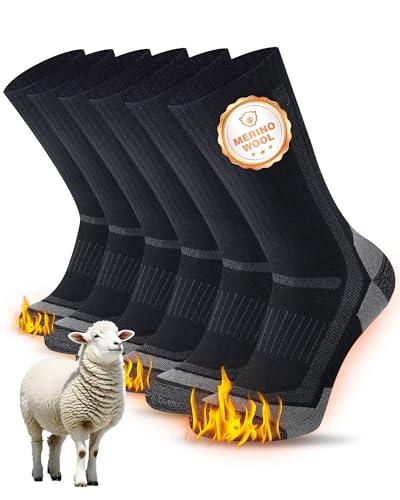 SockWaddles Merino Wandersocken Herren Damen, Atmungsaktiv Thermosocken...