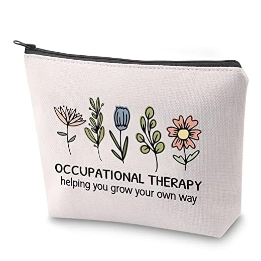 BAUNA Estuche de regalo de agradecimiento para terapeutas ocupacionales, estuche de terapia ocupacional que te ayuda a crecer a tu manera, bolsa de maquillaje con cremallera, Ot Way, No