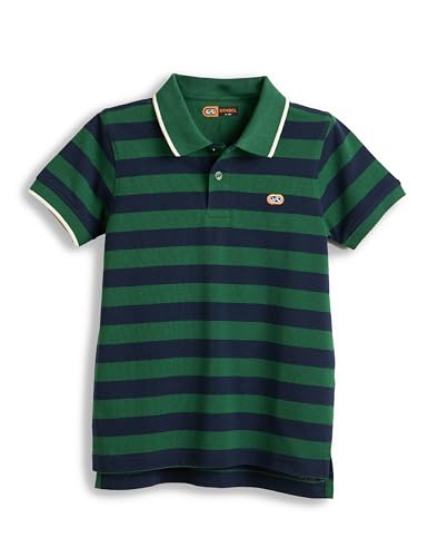 Image of Amazon Brand - Symbol Boys Cotton Rich Striped Polo Tshirt | Collar Tshirts | Half Sleeves | Regular Fit