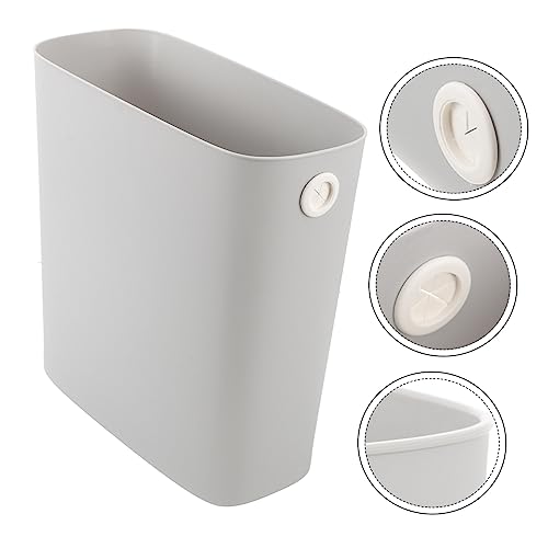 Caneca de basura plástica estrecha para cocina y baño miniatura 5