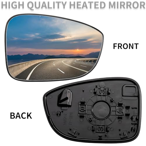 Image of Passenger Side Mirror Replacement for Honda Accord 2018 2019 2020 2021 2022 -Rear View Mirrors Glass, Right Side Mirror Glass