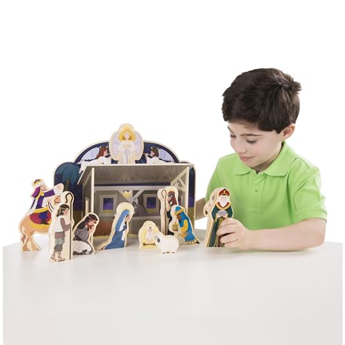 Melissa & Doug 3858 Classic Wooden Christmas Nativity Set thumb #2
