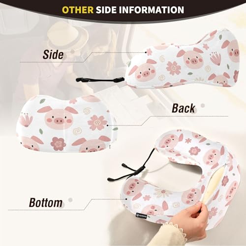 Almohada de viaje espuma viscoelástica ajustable miniatura 5