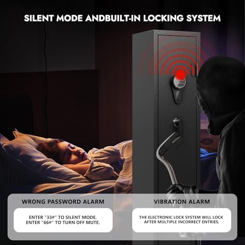 Image of KAER Long Gun Safe for Rifles and Pistols with Electronic Lock Assembled