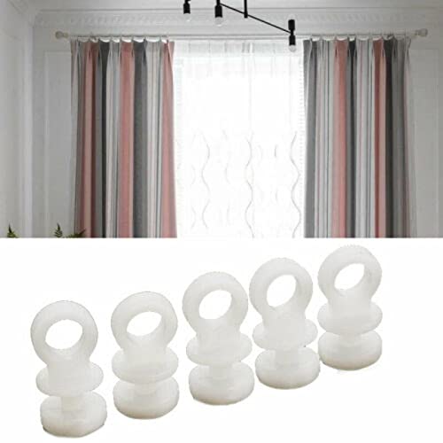 ZYWUOY 100 ganchos de cortina, ganchos de cortina de plástico, ganchos de cortina para cortina de ventana, cortina de puerta, cortina de ducha Cover