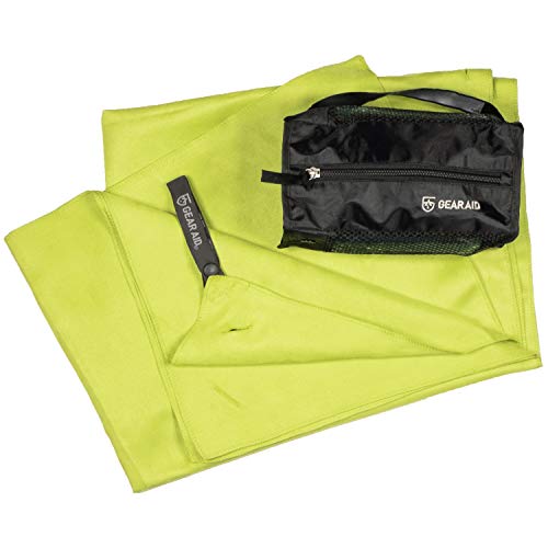 GEAR AID Quick Dry Microfiber Towel for the Gym, Travel and Camping, Nav Green, Large, 30