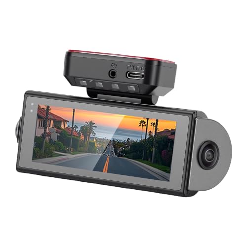 Cámara de salpicadero 4K para vigilar todo el coche con sensor G y visión nocturna de 170°