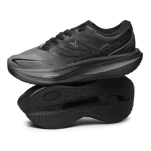 Image of YOHO Catapult CarbonBurst Sports Shoes with Laces for Men| Running,Jogging,Athletic & Gym| Cushioned Insoles,Breathable Upper & Phylon Sole for Shock Absorption Sneakers for Man