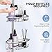 Corner Shower Caddy Tension Pole: Stainless Steel Rustproof 4-Tier Shower Organizer - 47-121 inch Adjustable Bathroom Shelves for Bathtub Shampoo Storage - Tension Rod Floor Standing Bath Rack -Silver