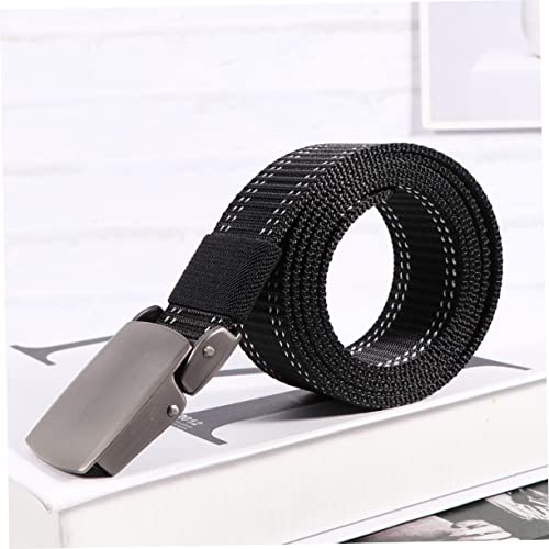 CLISPEED Canvas Tactical Belt for Men Women Outdoor Training Waist Band Black Adjustable2