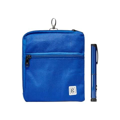 Glucology XXL 4 Pen Zip Pouch Cooler Bags for 5 pens Insulin Pen Cooler Pouch - Portable, Reusable Insulated Cooling Pack - Blue Cover