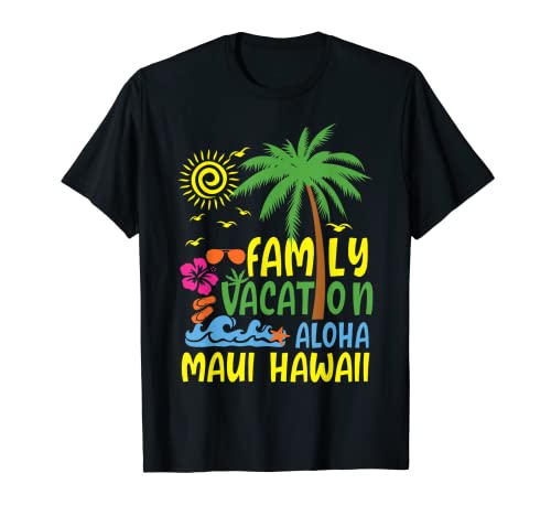 Camiseta de viaje hawaiana Aloha Maui a Hawái a juego para vacaciones en familia Camiseta