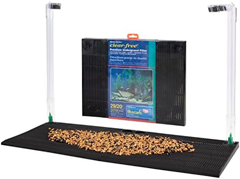 Penn-Plax Filtro de Acuario bajo Grava Transparente (UGF) – Seguro para Agua Dulce y Salada – Adecuado para Tanques de 29 galones, Azul