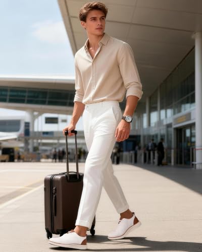 Image of VILOCY Men's Casual Dress Sneakers Lace-Up Oxfords Business Mesh Breathable Walking Shoes Tennis Comfortable