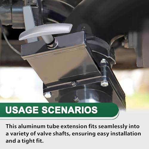 Image of 2 Pack RV Waste Valve Extension, Sewer Gate Aluminum Tube Extension, Dump Valve Extension, RV Waste Handle Replacement, Tube 9 inch TX9HPB Compatible with Valterra Camco Most Model